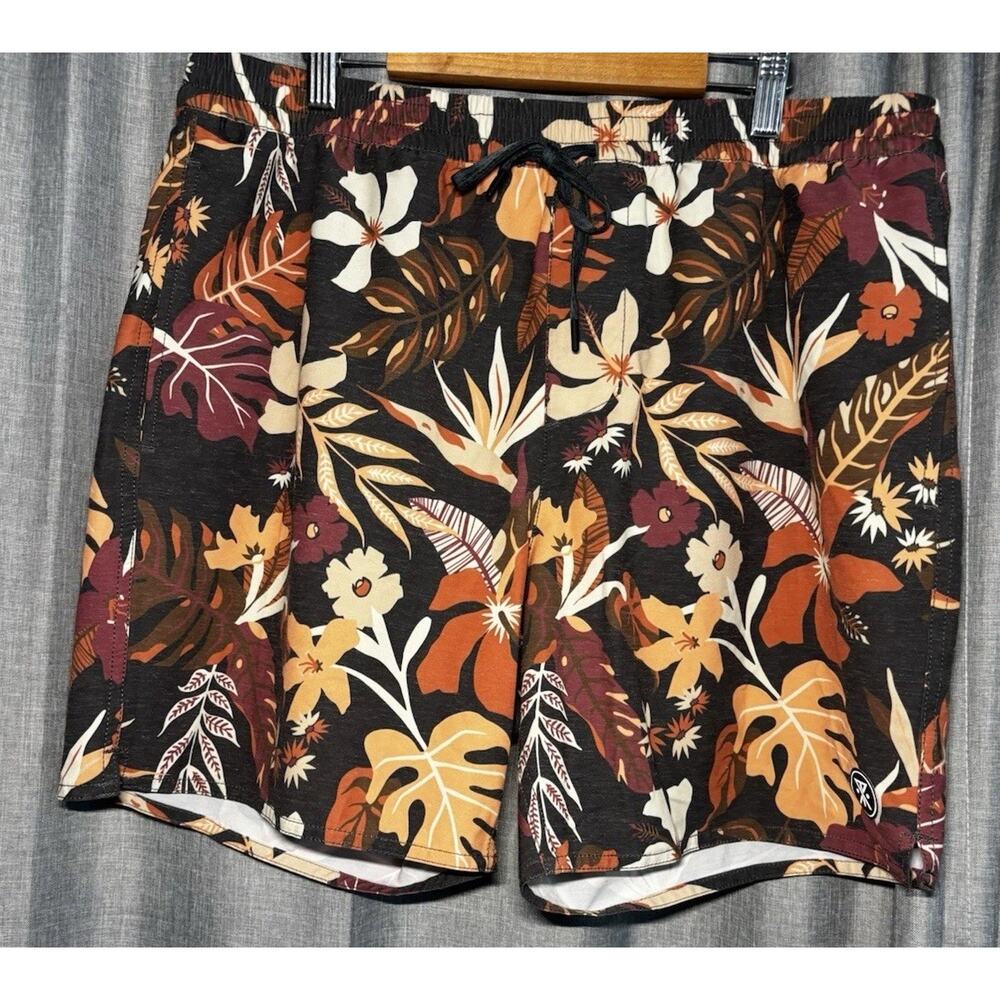 Roark Men's Shorey Desert Tropics Boardshorts Floral 16” Elastic Waist Trunks